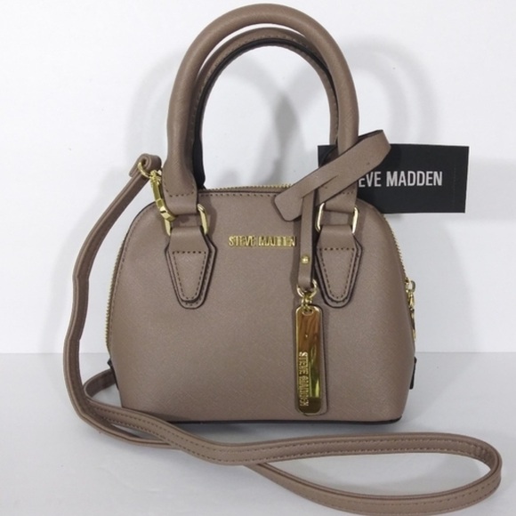 Mini Steve Madden brown satchel, Crossbody purse bag - Picture 1 of 6